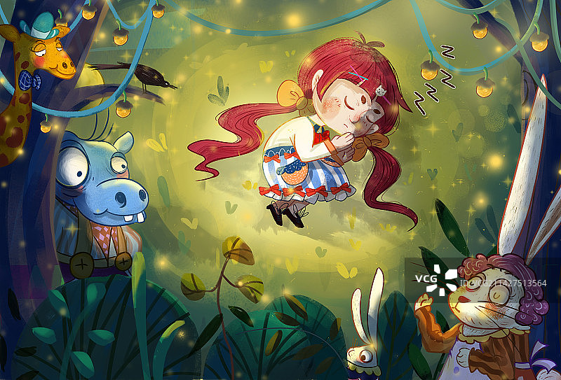 绘本风格插画图片素材