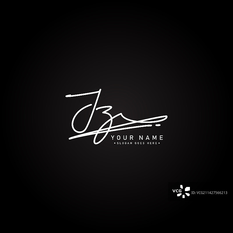 JZ签名标志 - 手写标志模板图片素材