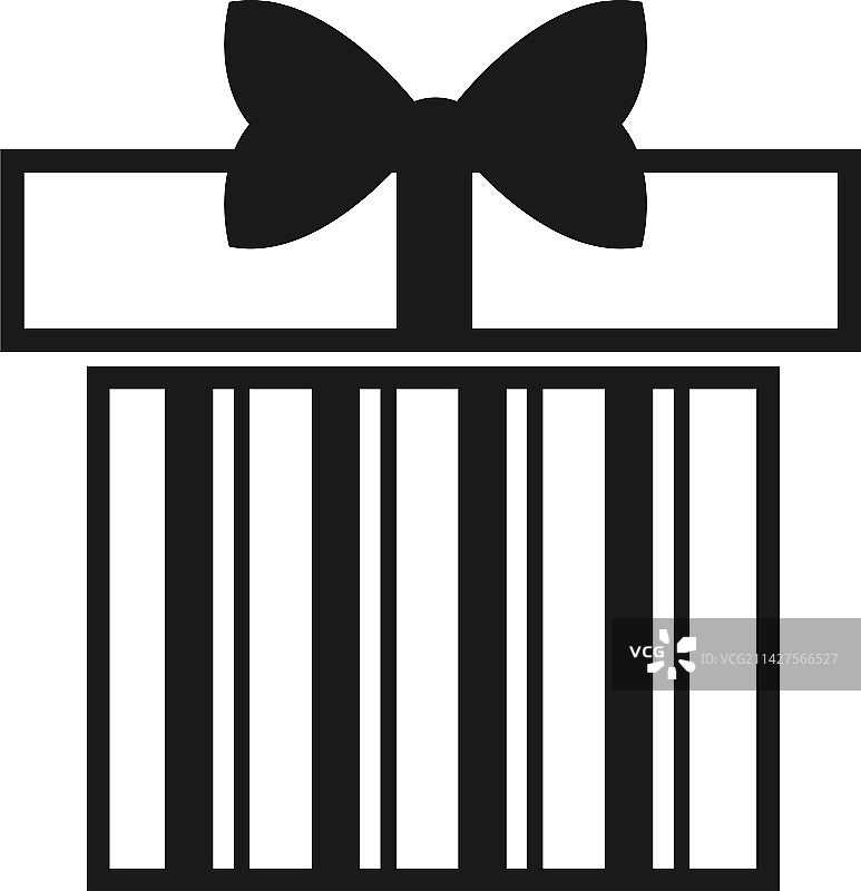 节日礼品盒黑色图标生日礼物图片素材