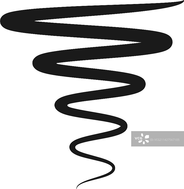 水墨波浪笔触书法线条装饰图片素材