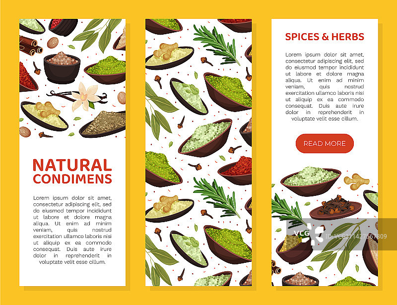调味料和香料banner设计图片素材