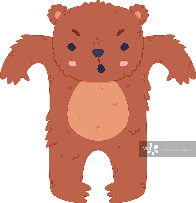 可爱有趣的愤怒小熊图片素材