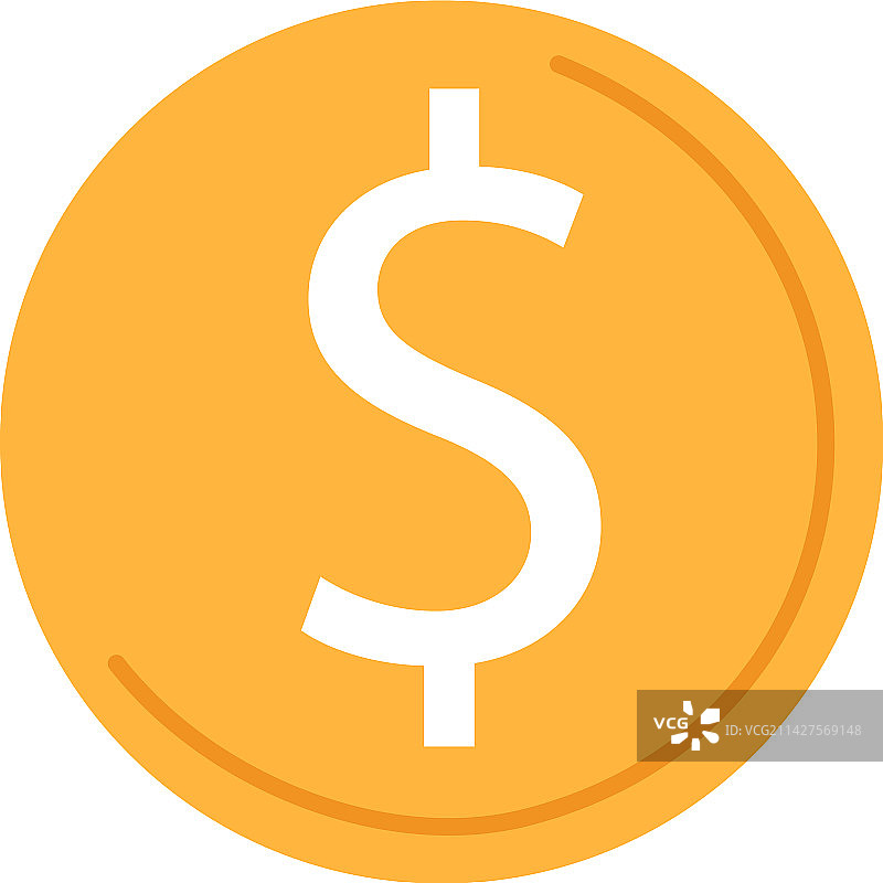 金色硬币美元符号图标图片素材