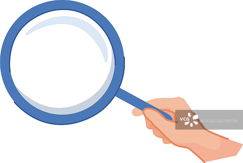 手持放大镜搜索彩色图标图片素材