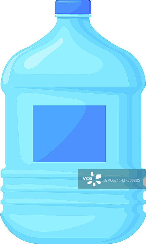 卡通风格饮水机蒸馏水瓶图片素材