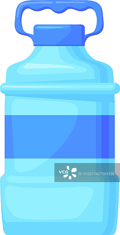 卡通纯净水塑料瓶图标图片素材