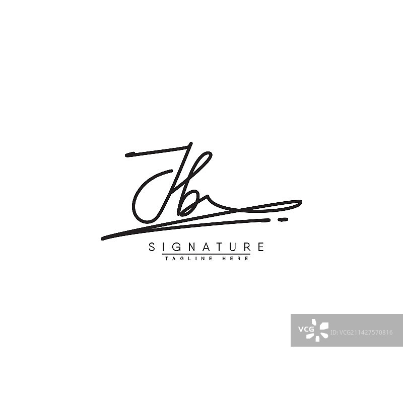 JB简约签名标志 - 手写模板图片素材