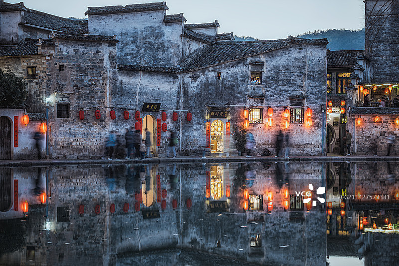 安徽黄山宏村旅游风景图片素材