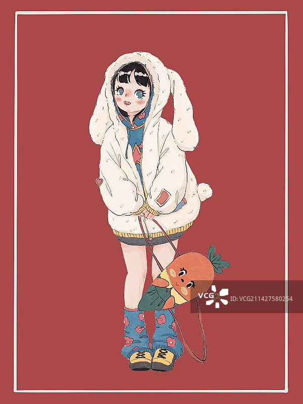 十二生肖拟人（兔）图片素材