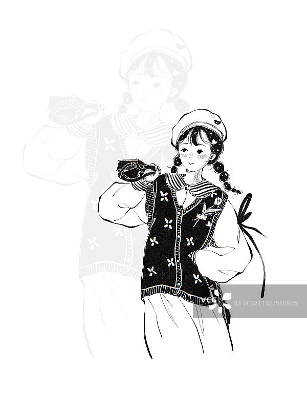 可爱少女图片素材