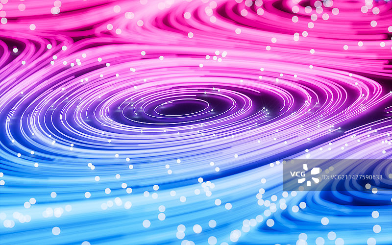 发光流动的粒子线条背景3D渲染图片素材