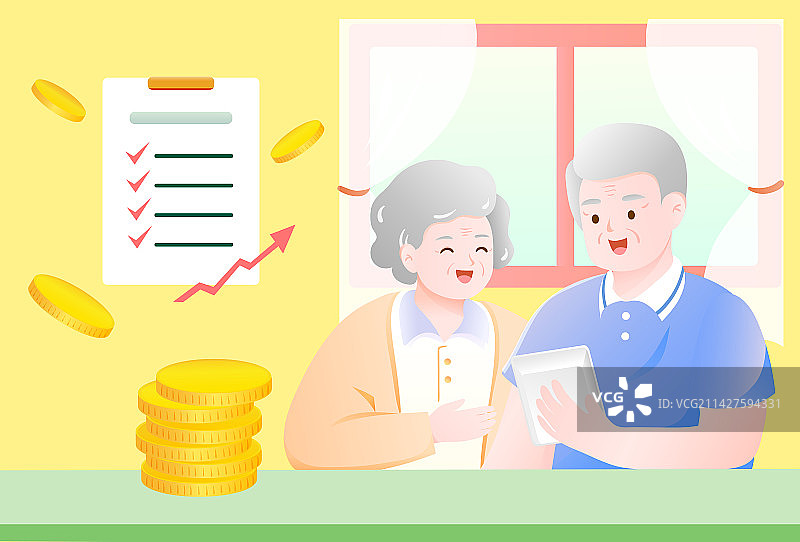 快乐养老退休在家的老年人图片素材