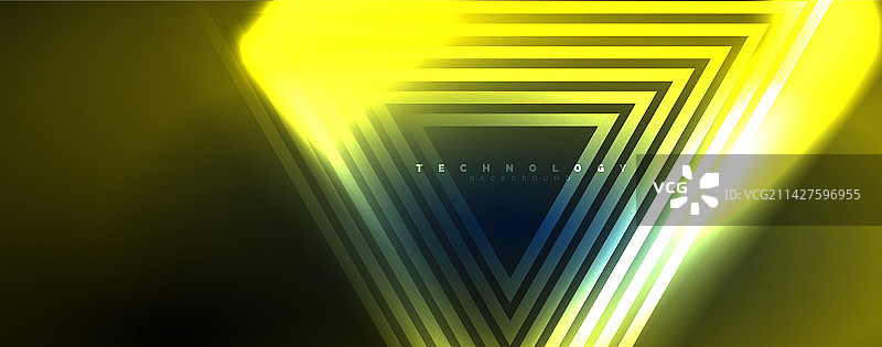 霓虹灯发光的科技线高科技未来图片素材