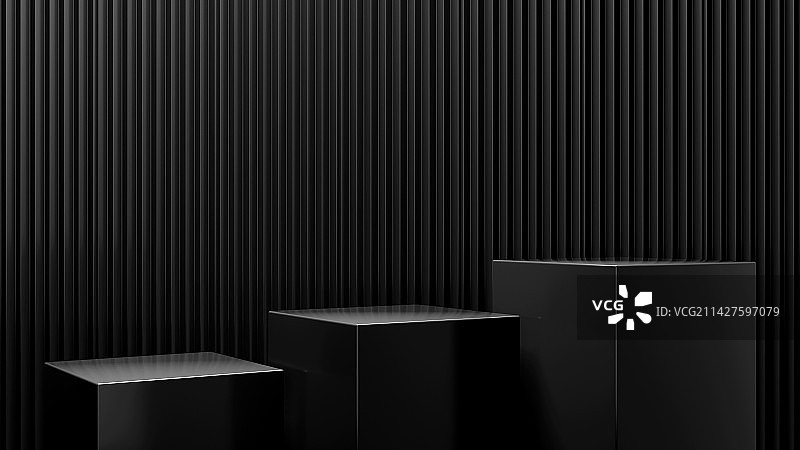 3D黑色电子商务展示背景图片素材