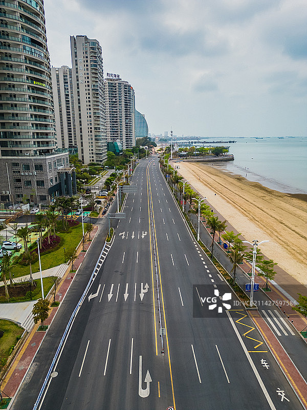 北海银滩海景建筑图片素材