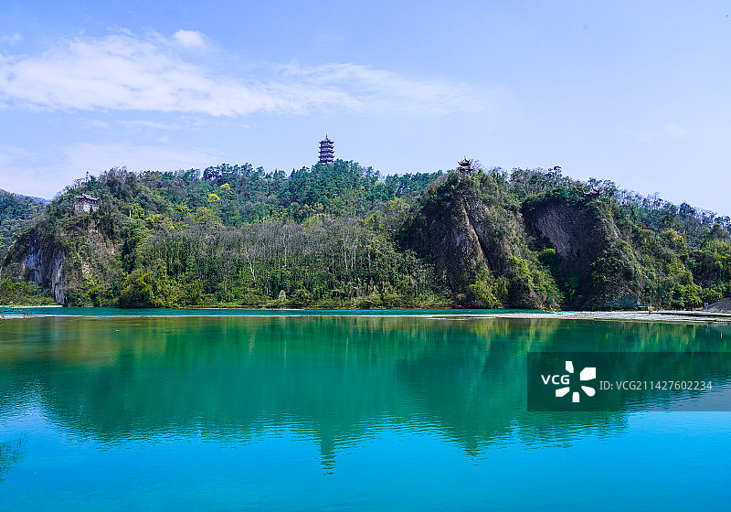 都江堰春景图片素材