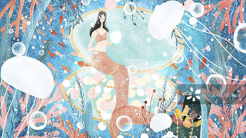 海洋里的美人鱼图片素材