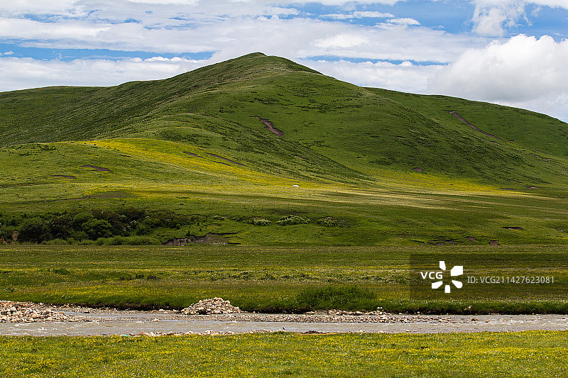 红原俄么塘花海图片素材