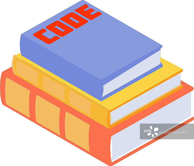 2.5D程序员书籍组合图片素材
