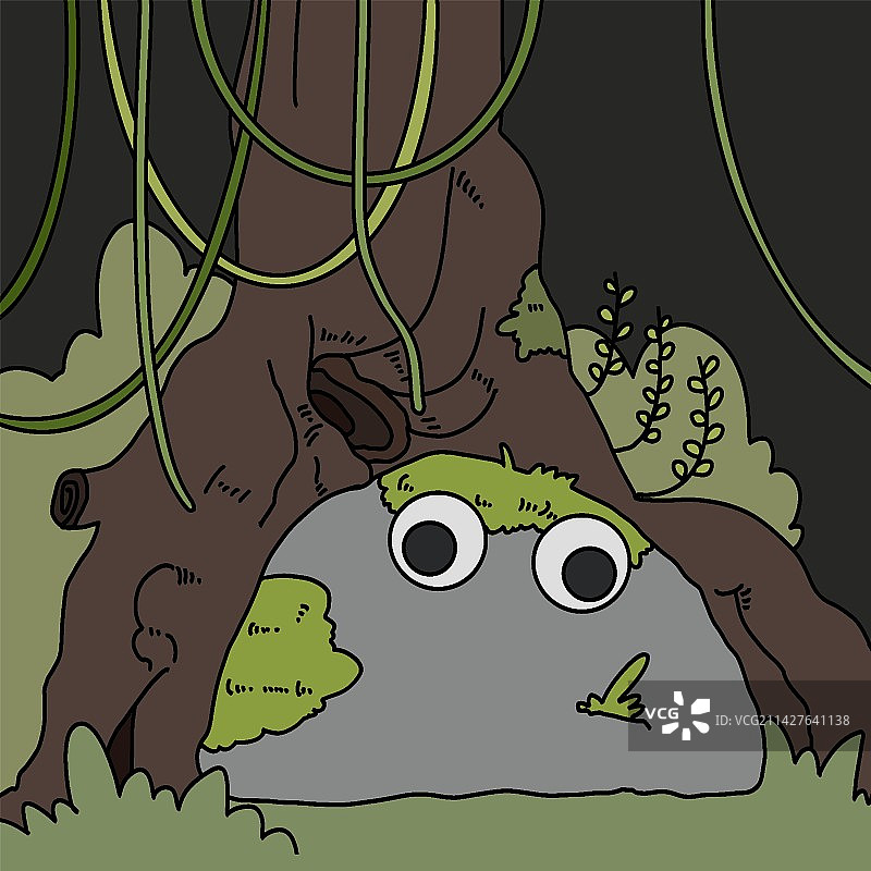 苔藓石头图片素材