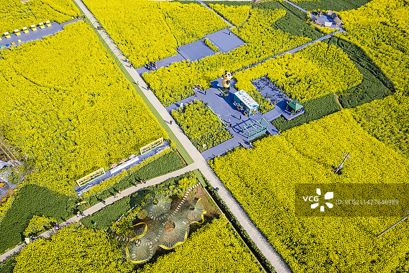 雪山下的美丽乡村图片素材