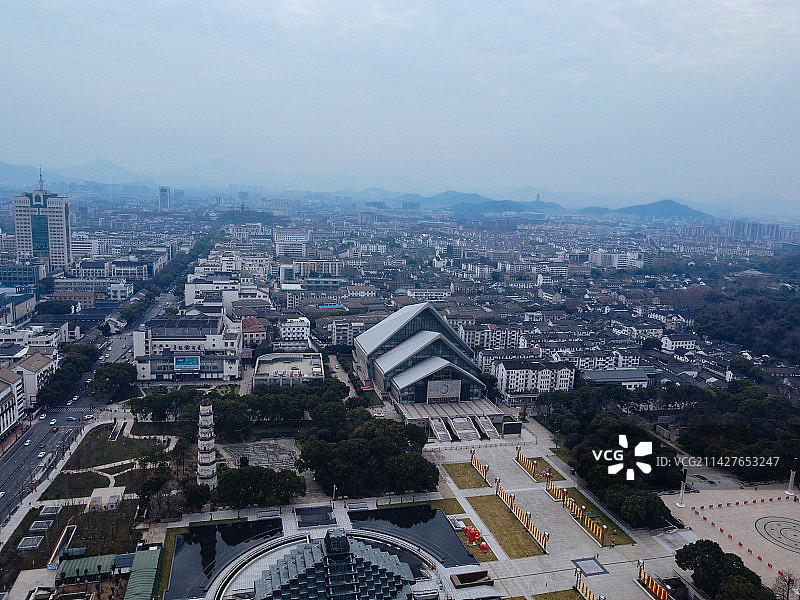 绍兴 解放路 八佰伴 蕺山公园  胜利路 绍兴城市广场 绍兴大剧院图片素材