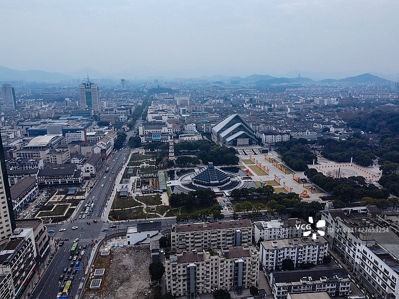 绍兴 解放路 八佰伴 蕺山公园  胜利路 绍兴城市广场 绍兴大剧院图片素材