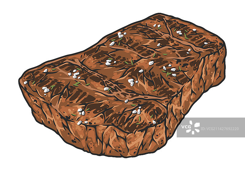 复古彩色炸肉标签图片素材