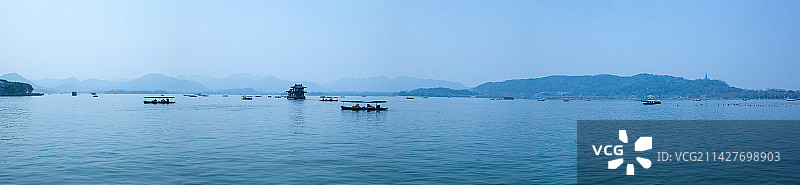杭州西湖全景图片素材