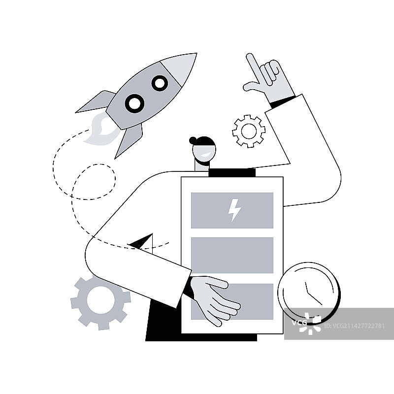 快速充电技术抽象概念图片素材