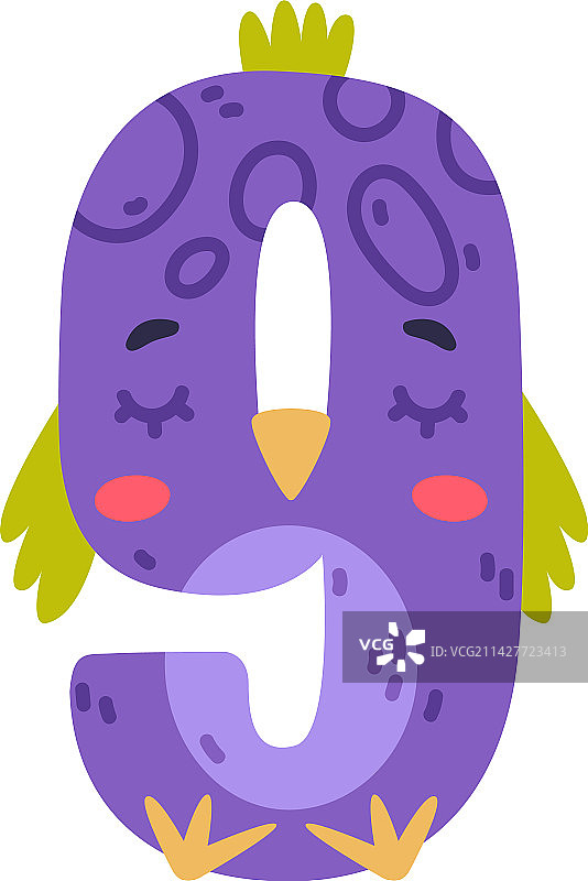 眼睛喙九号鸟数字图片素材