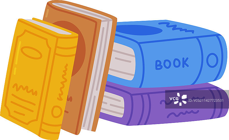 彩色书籍堆图片素材
