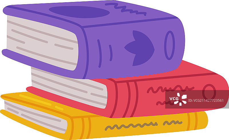 科技图书馆书店中的一摞书图片素材