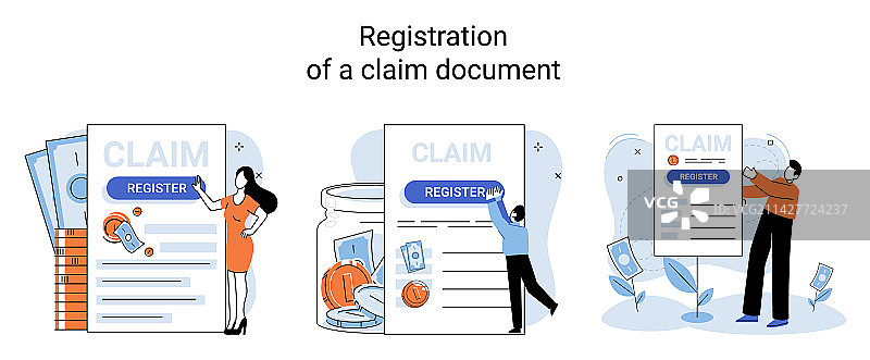 索赔登记表单文件图片素材