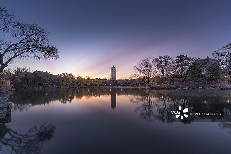 博雅塔朝霞图片素材
