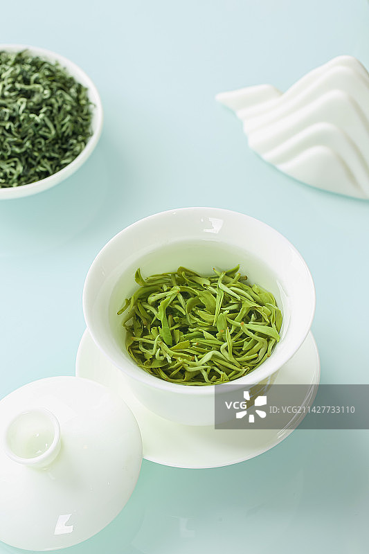 碧螺春绿茶冲泡图片素材