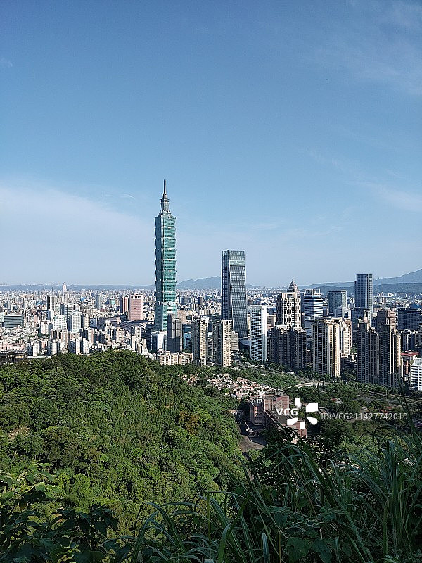 台北天际线图片素材