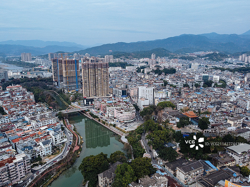 福安市 解放西路 广电大厦 富春公园 华兴大厦 春阳路 东百广场 富阳大桥图片素材