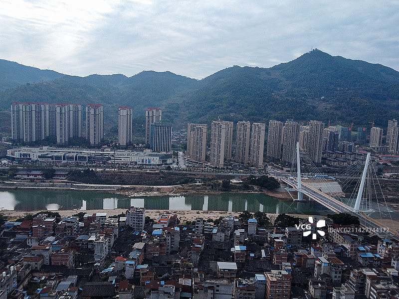 福安市 解放西路 广电大厦 富春公园 华兴大厦 春阳路 东百广场 富阳大桥图片素材