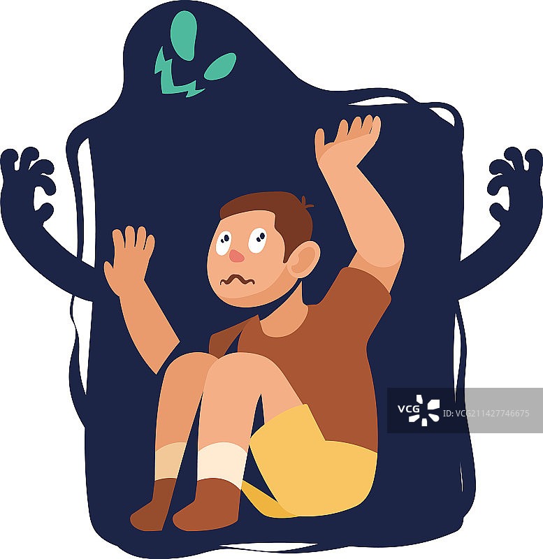 患有幽闭恐惧症的男子图片素材