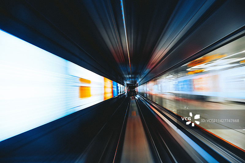 地铁轨道长曝光背景图片素材