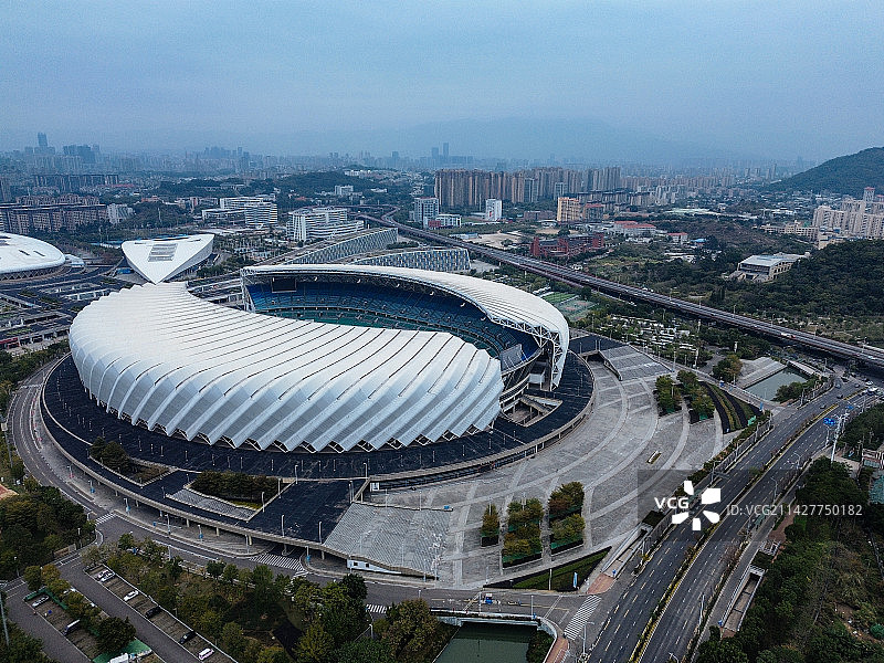 福州 海峡奥林匹克体育中心 福湾路 阳光天地 30中 福湾路立交桥 航拍 网球馆图片素材