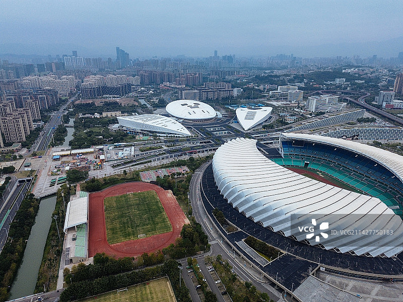福州 海峡奥林匹克体育中心 福湾路 阳光天地 30中 福湾路立交桥 航拍 网球馆图片素材