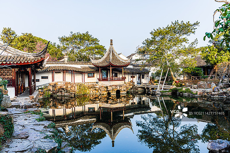 苏州园林，网师园，春季风光图片素材