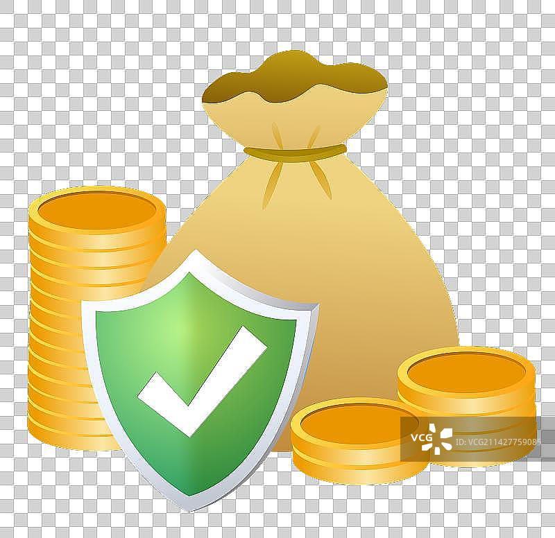 资金保障卡通插画元素图片素材