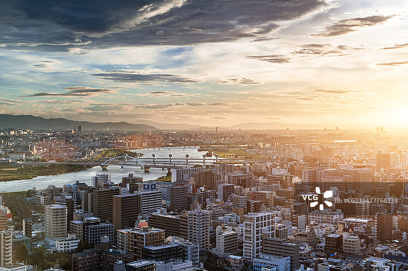 日本城市天际线图片素材