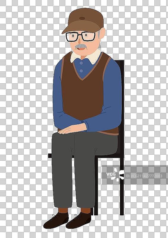 坐椅子的老人图片素材