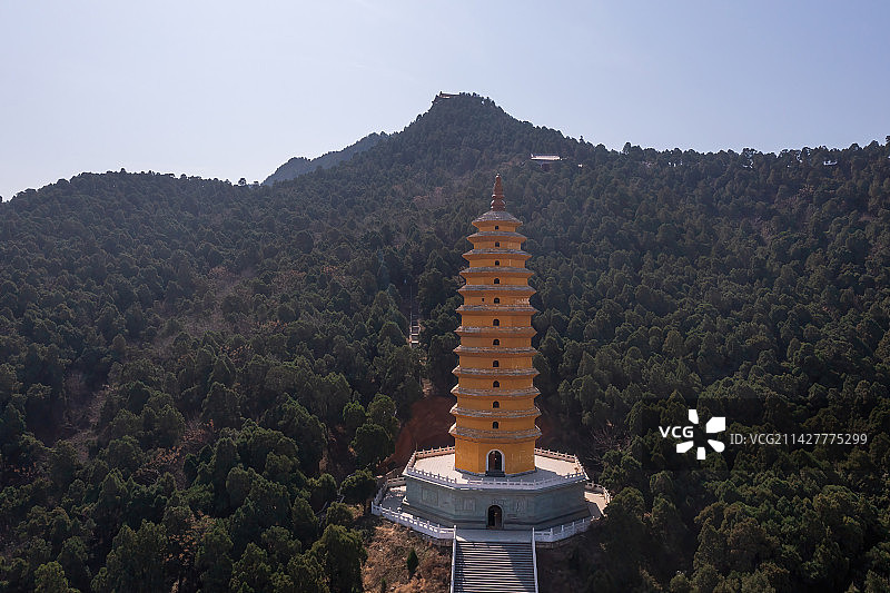 中国河南洛阳灵山寺 全国重点文物保护单位  旅游风景区图片素材