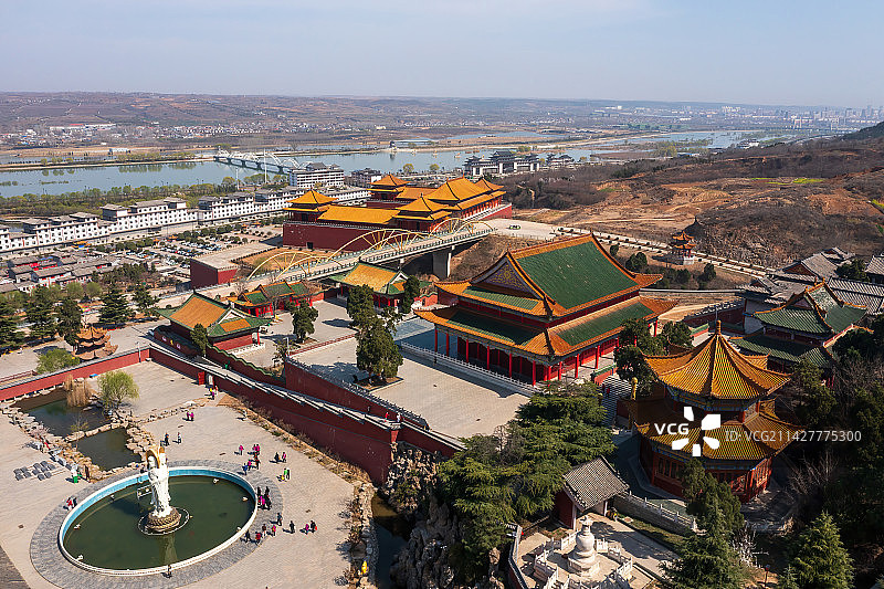 中国河南洛阳灵山寺 全国重点文物保护单位  旅游风景区图片素材