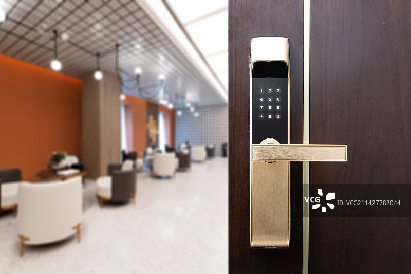 智慧家居指纹密码锁图片素材